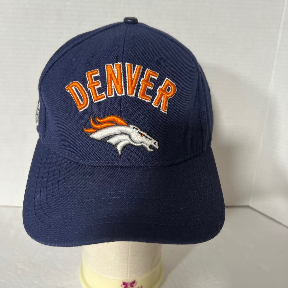 Denver Broncos Pro Standard NFL Snapback Hat Navy Blue Orange Helmet Patch